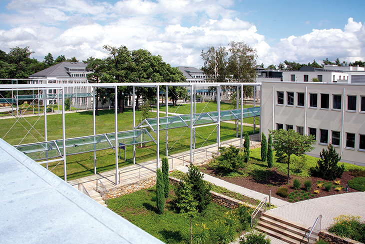 View from Building 4 to the campus